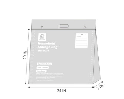 Jumbo Double Seal Zip Storage Bags 10 Gallons, XX-Large / 15 Count