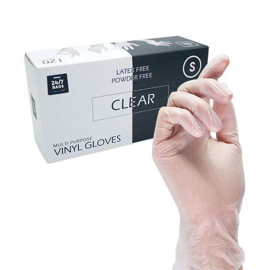 Vinyl Clear Gloves, Small / 120 Count (Latex & Powder Free)