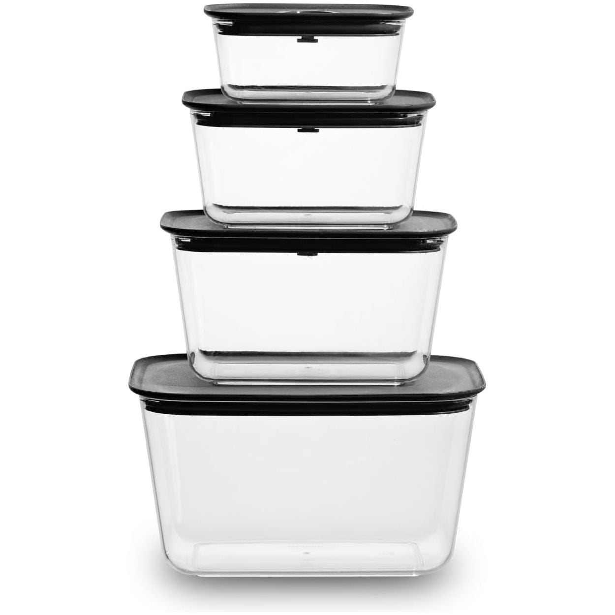 4 Set Air-Valve Pantry Storage Containers, 4 Sizes (360mL,800mL,1450mL,2950mL)