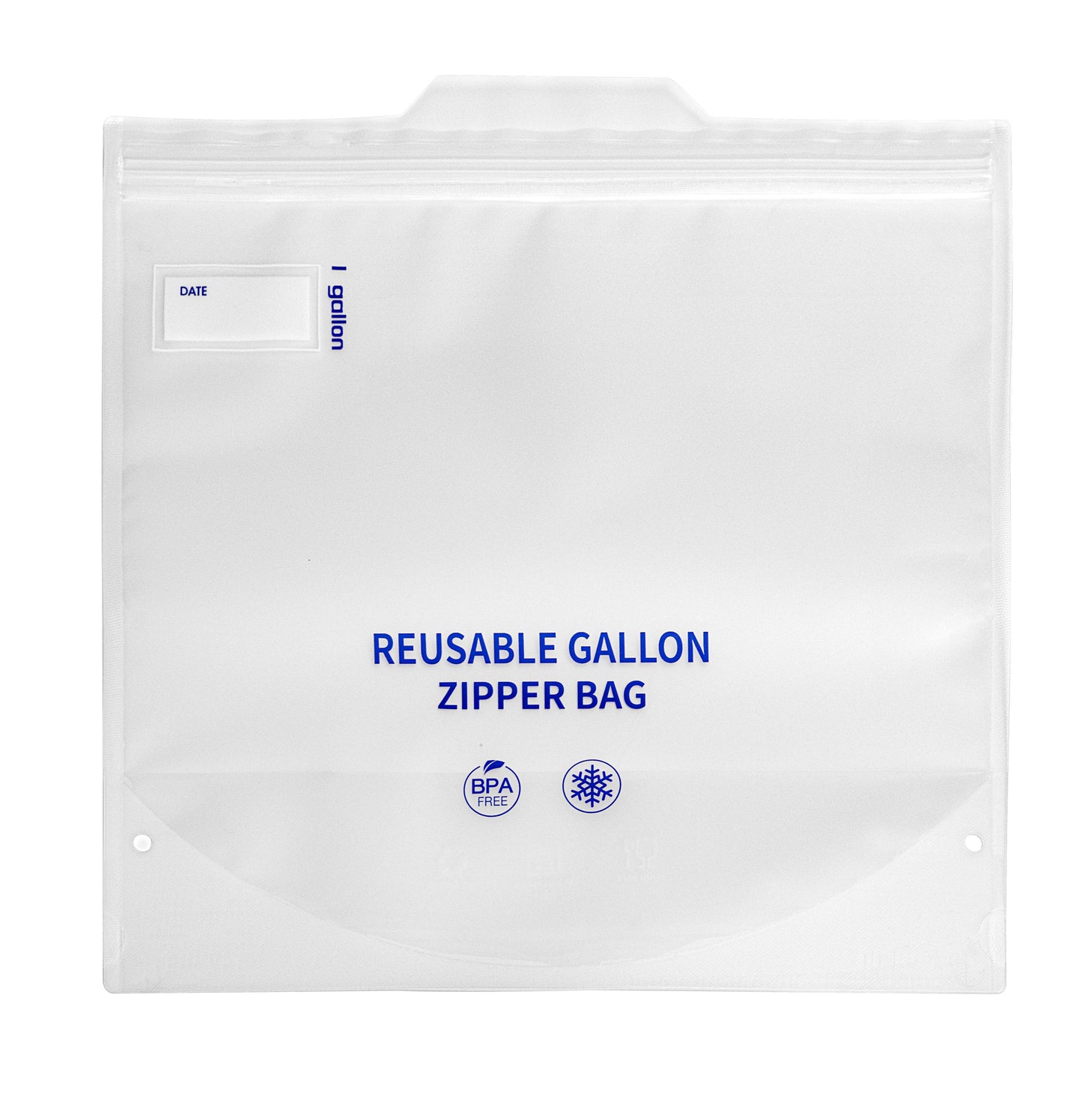 Reusable Gallon Storage Double Zipper Bags, 6 Mils Thick- 8 Count