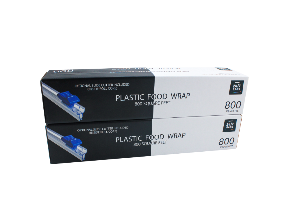 Plastic Food Wrap, 2 Way Cutter 1600 SQ. FT. With Extra Cling