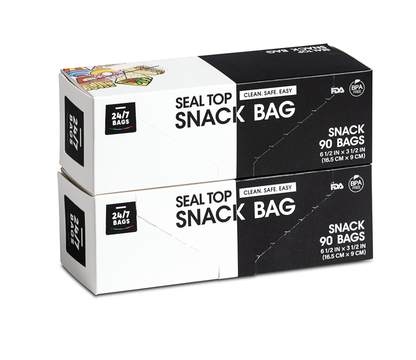 Single Zipper Seal Snack Bags / X-Small 180 Count