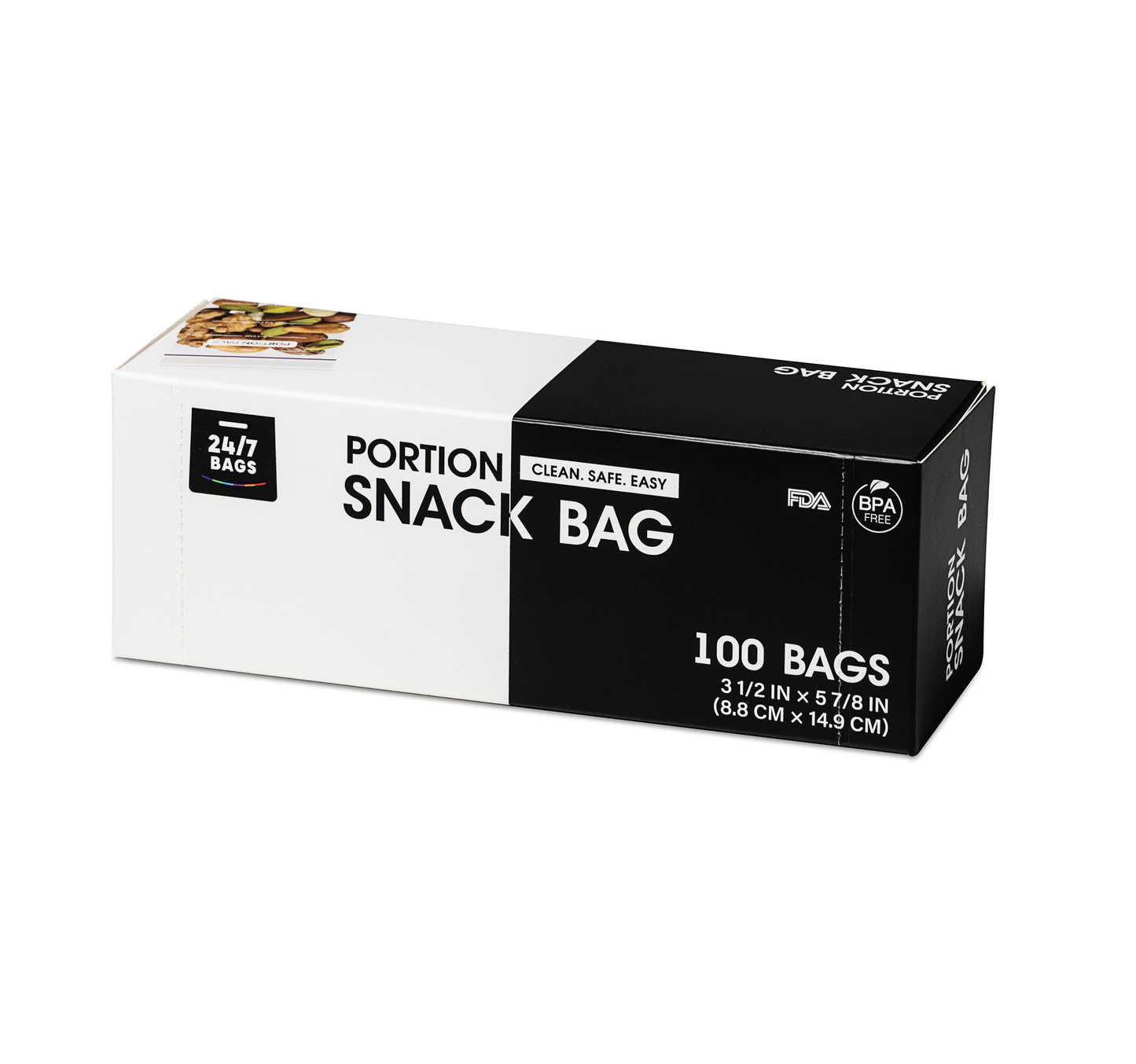 Zip-Lock Portion Snack Bag For Macros / 100 Count