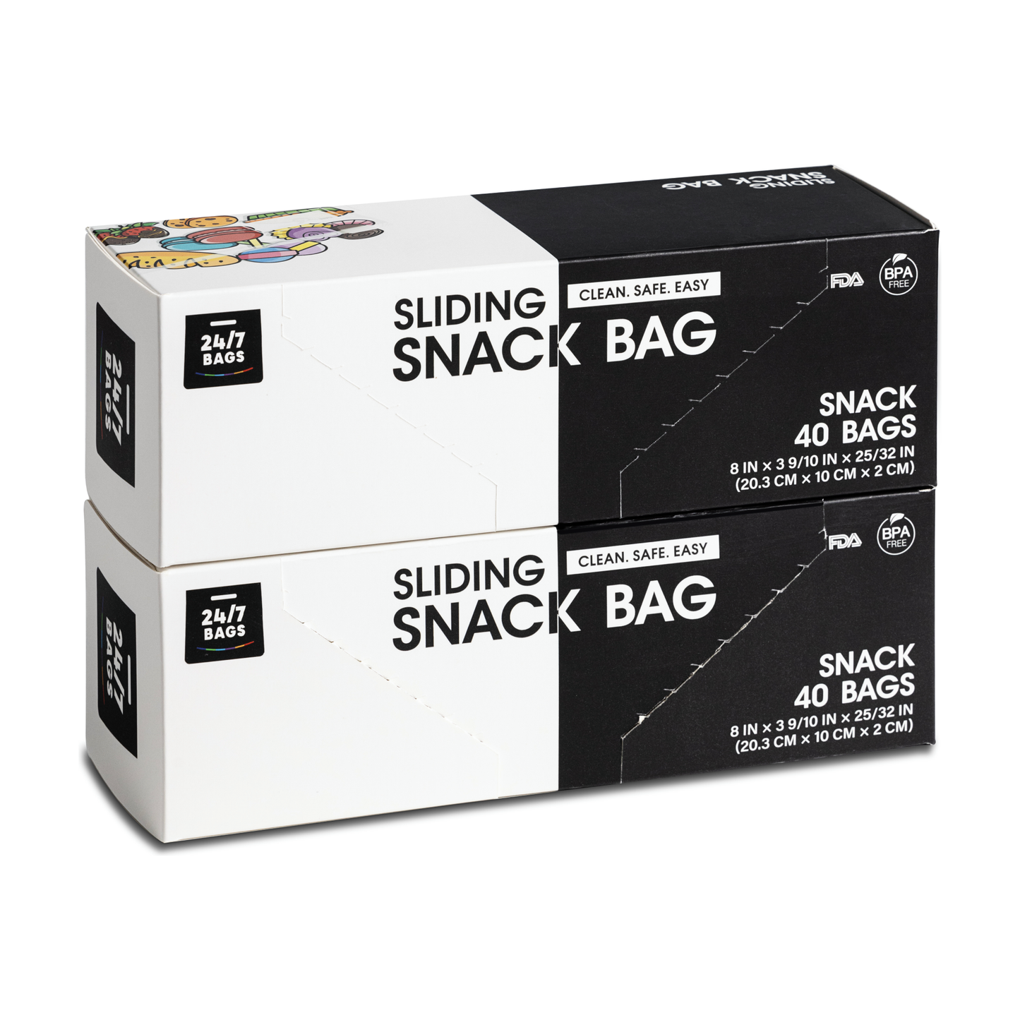 Slider Stand Up Food Storage Bags, Snack XS / 80 Count